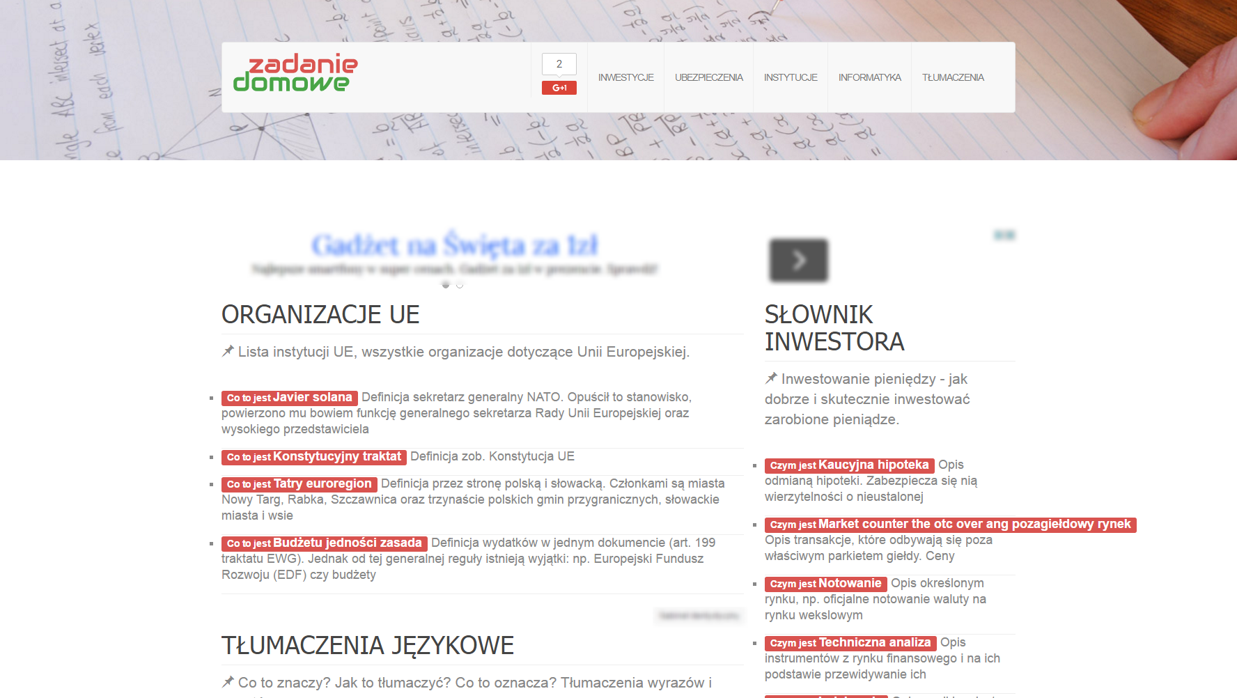 Project Zadanie-Domowe.com